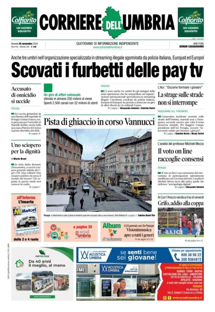 Prima-pagina-corriere umbria-del-2024-11-28